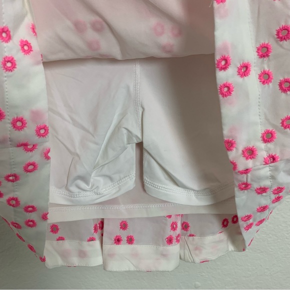 Lilly Pulitzer Luxletic Monica Skort Prosecco Pink Eyelet Size 12 UPF50 - Picture 7 of 14